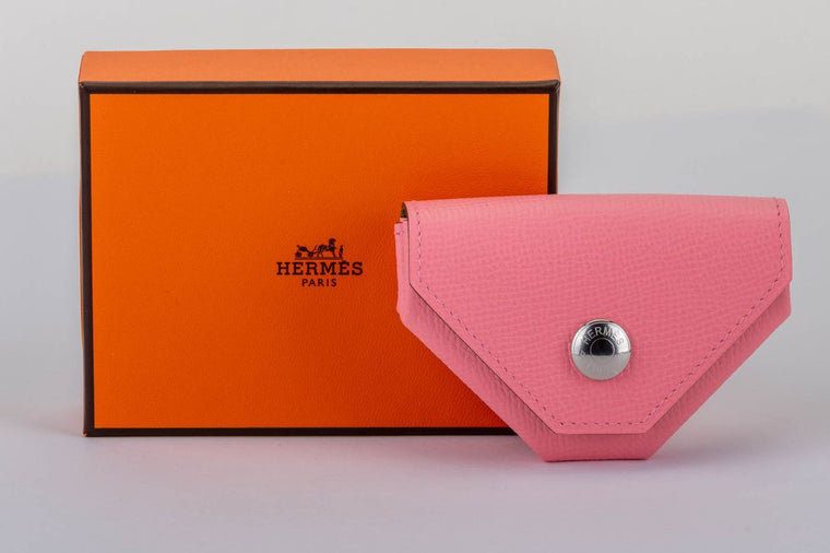 Hermes BNIB Verso Pink Greean Coin Case