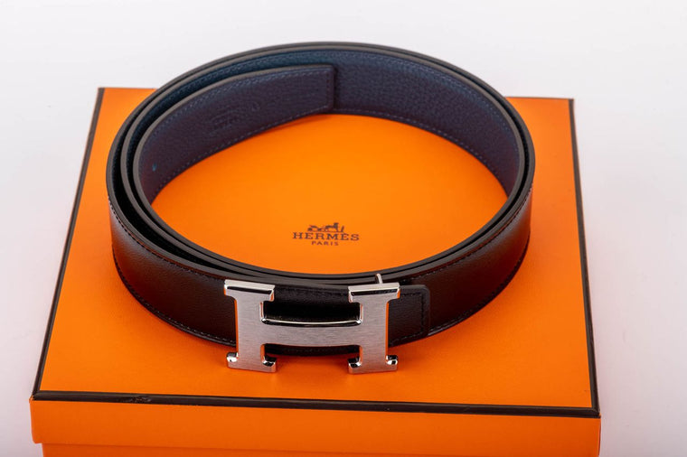 Hermes BNIB Black & Blue H Belt