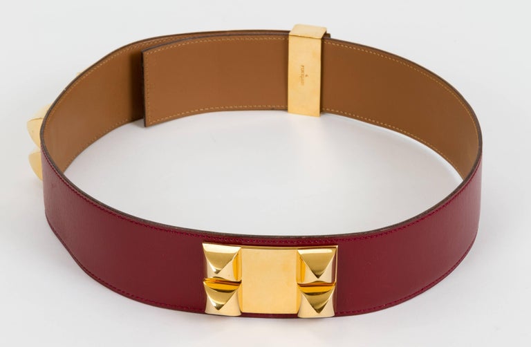 Hermès Collier de Chien Rouge H Belt