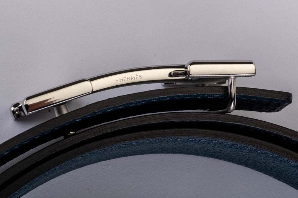 Hermes BNIB Black & Blue H Belt