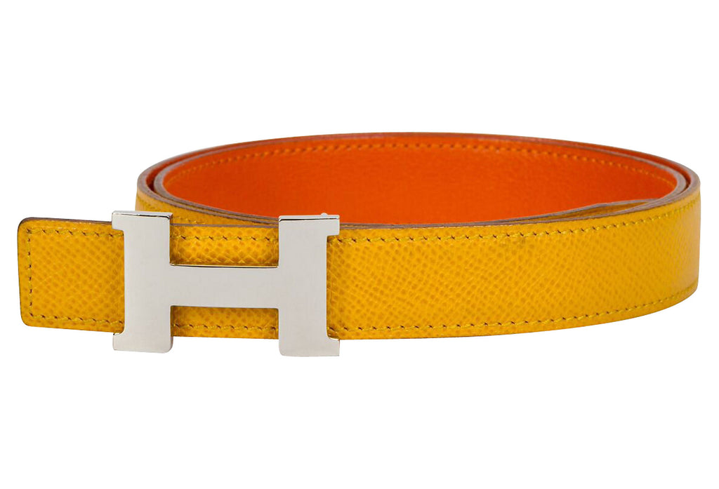Hermès Yellow & Orange Thin H Belt