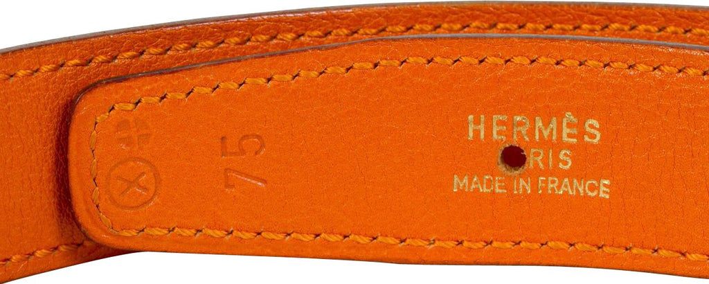 Hermès Yellow & Orange Thin H Belt