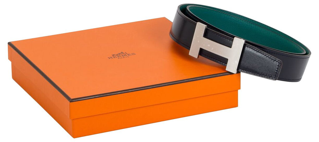 Hermès Blue & Malachite Reversible Belt