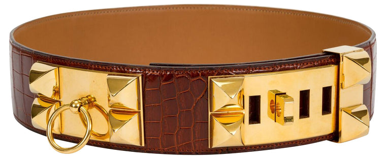Hermès Rare Croc Collier de Chien Belt