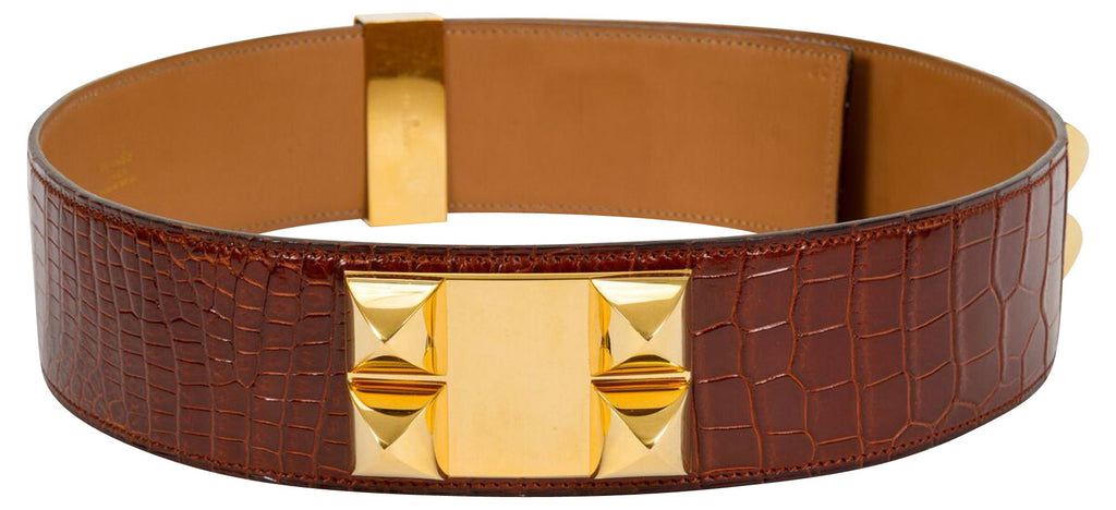 Hermès Rare Croc Collier de Chien Belt
