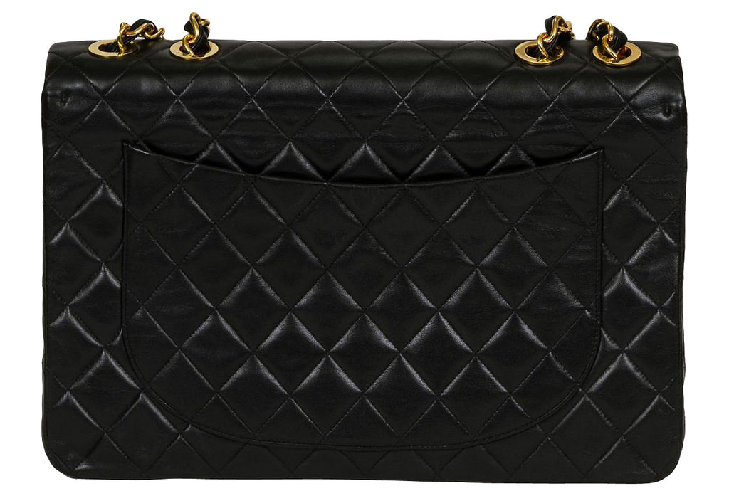 Chanel Black Lambskin Maxi Flap Bag