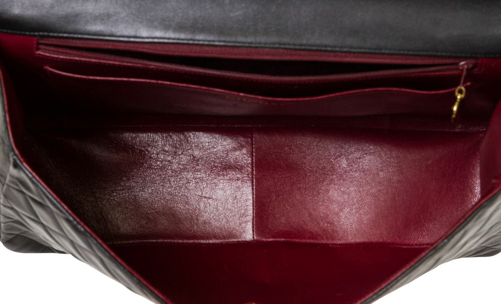 Chanel Black Lambskin Maxi Flap Bag