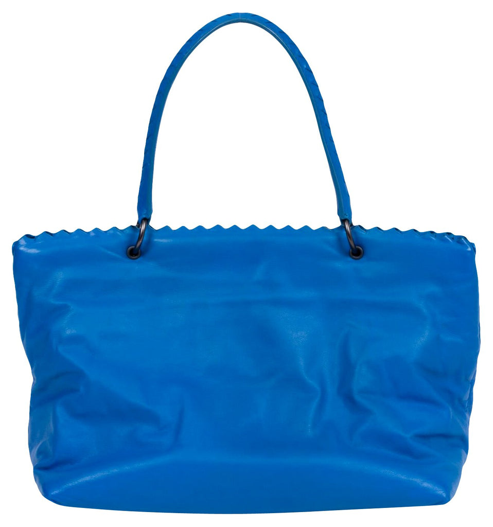 Bottega Veneta Turquoise Woven Handbag