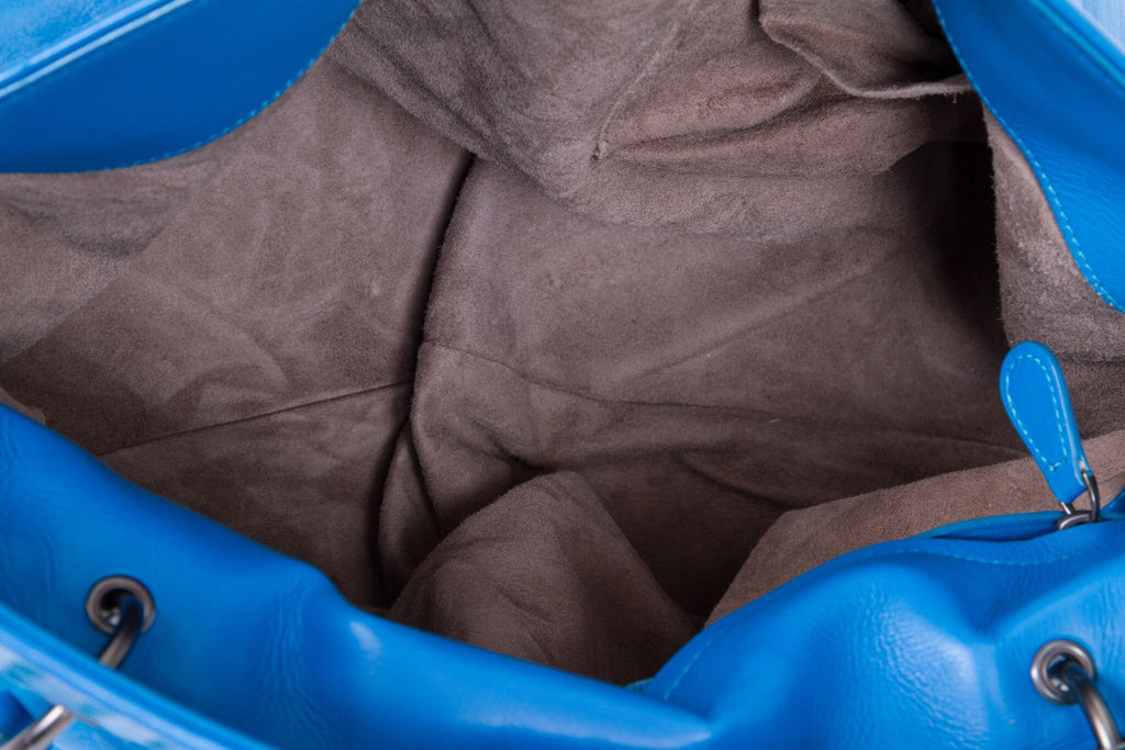 Bottega Veneta Turquoise Woven Handbag