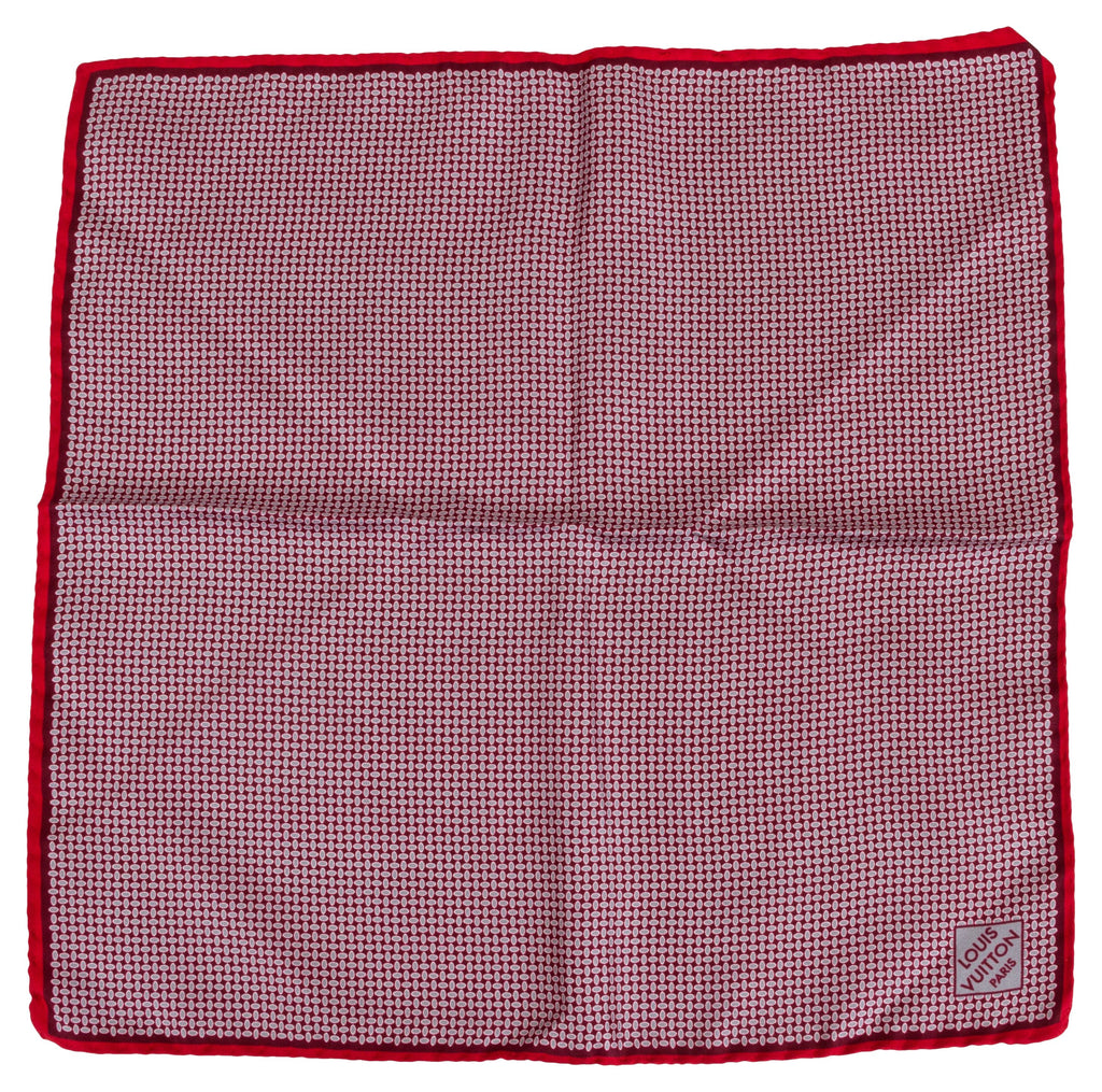 Louis Vuitton Red Silk Pocket Scarf