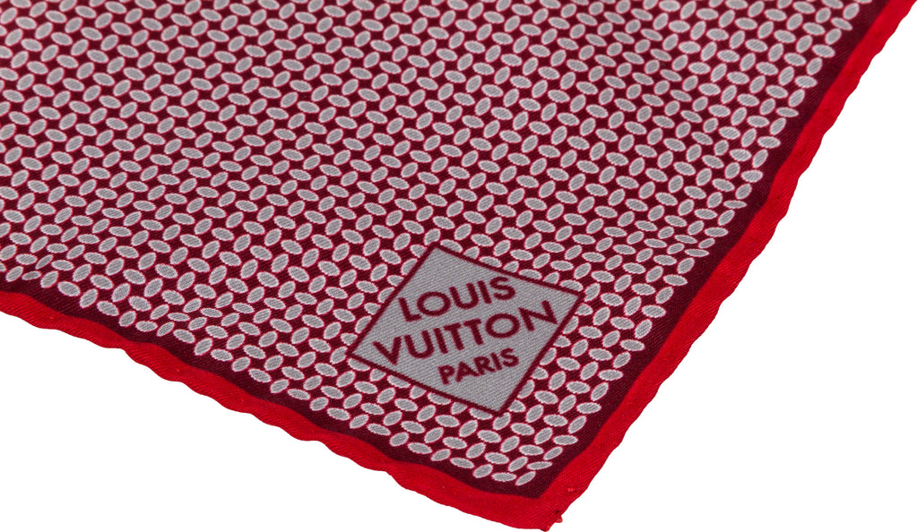 Louis Vuitton Red Silk Pocket Scarf