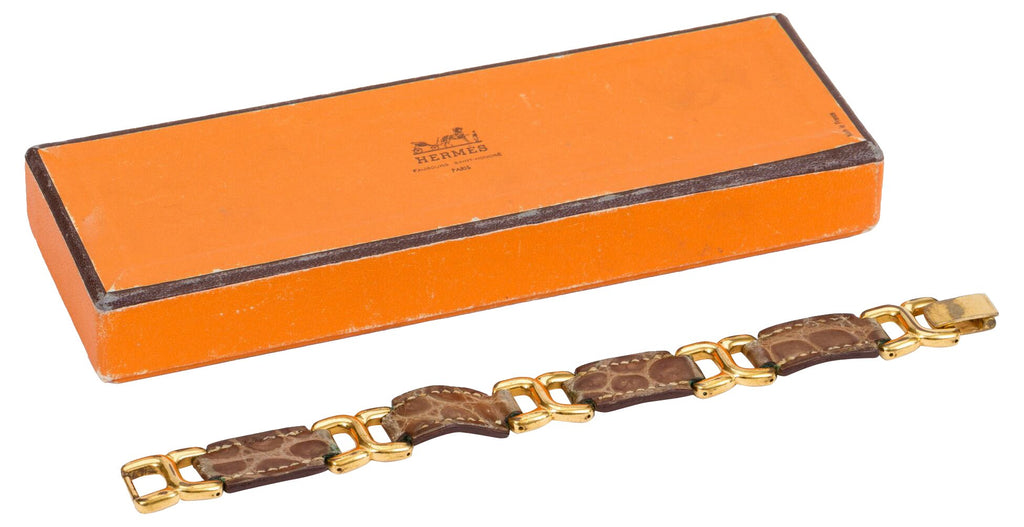 Hermès Brown Crocodile Bracelet