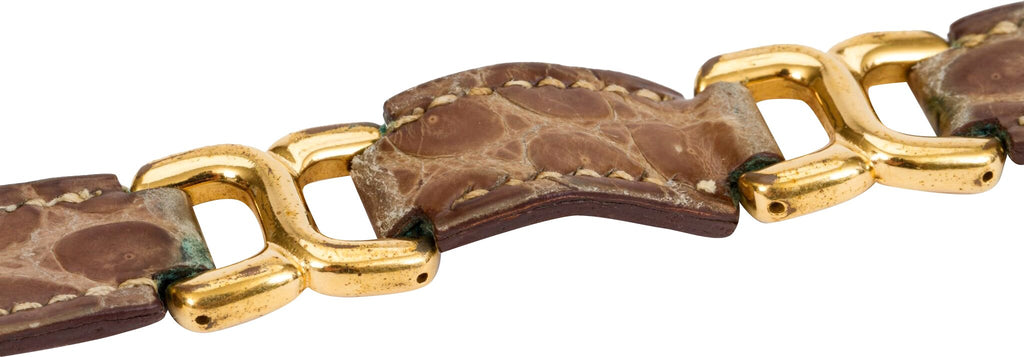 Hermès Brown Crocodile Bracelet