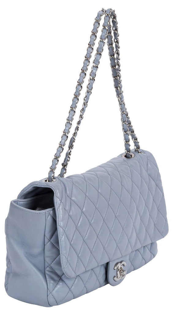 Chanel Maxi Gray Rain Jacket Flap Bag