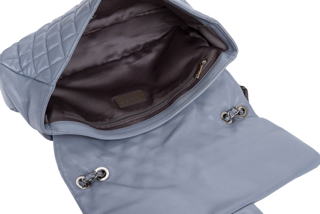 Chanel Maxi Gray Rain Jacket Flap Bag