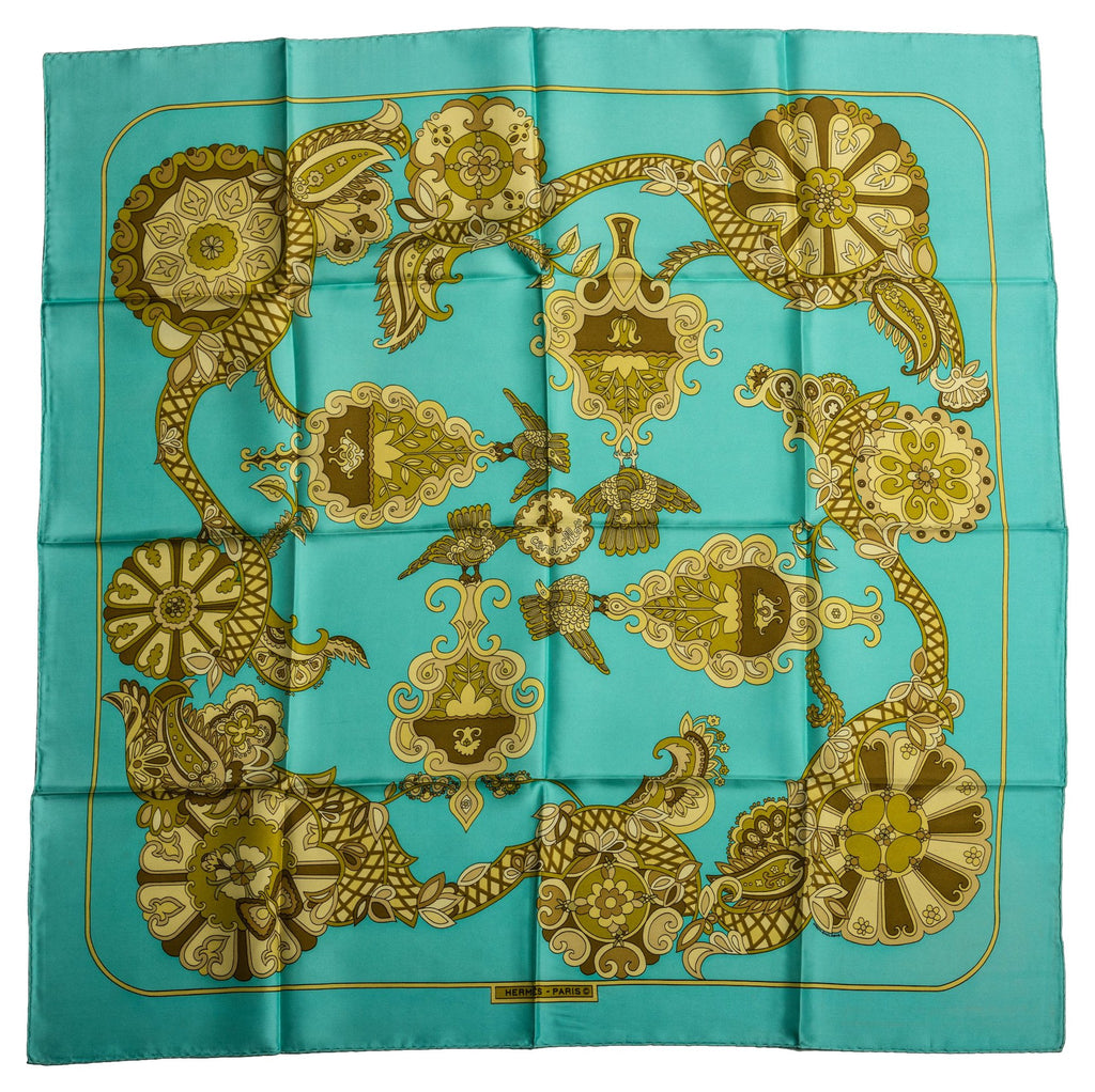 Hermès Teal Cendrillon Scarf
