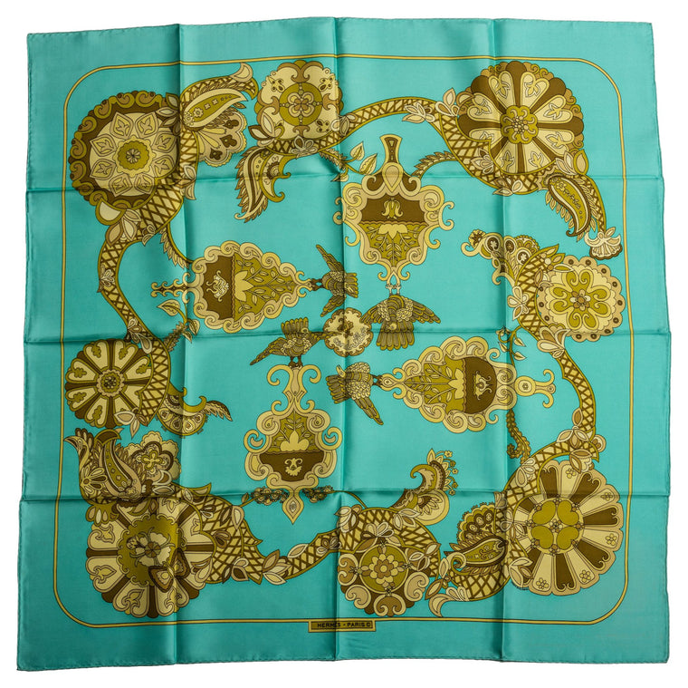 Hermès Teal Cendrillon Scarf