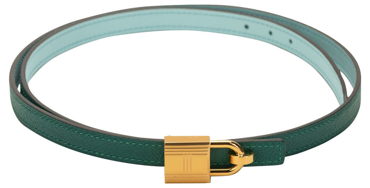 Hermès Green & Blue Atoll Lock Belt