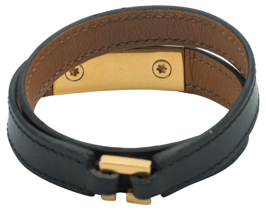 Hermès Black & Gold Double Bracelet