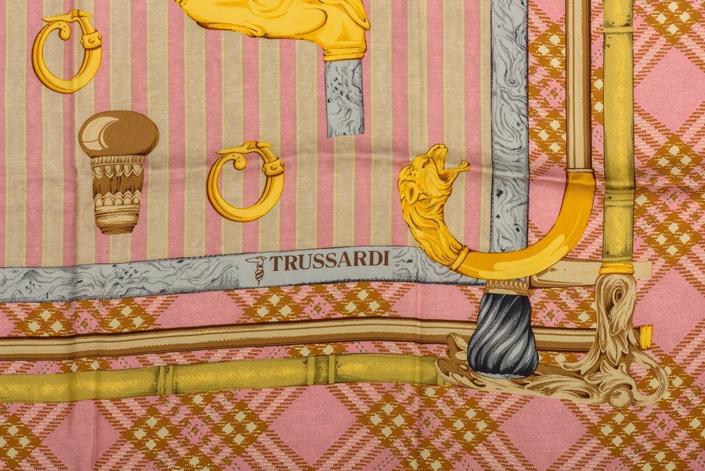 Trussardi Silk Print Scarf