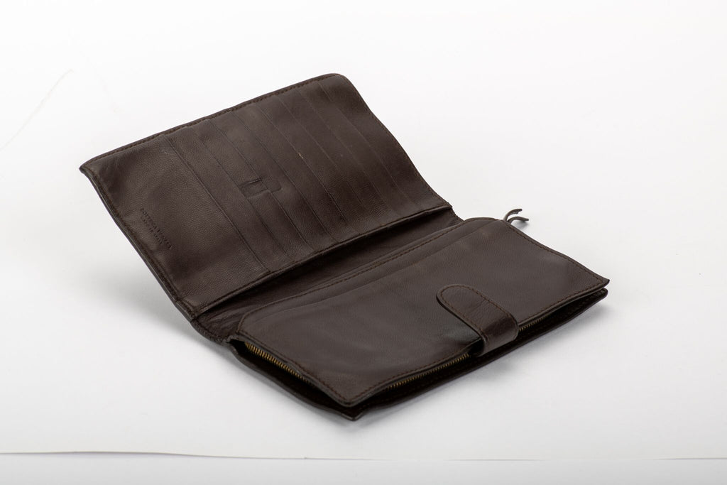 Bottega Brown Intrecciato Wallet W/Box