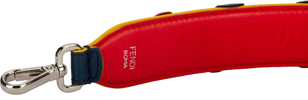 Fendi Blue & Red Multi-Flower Bag Strap