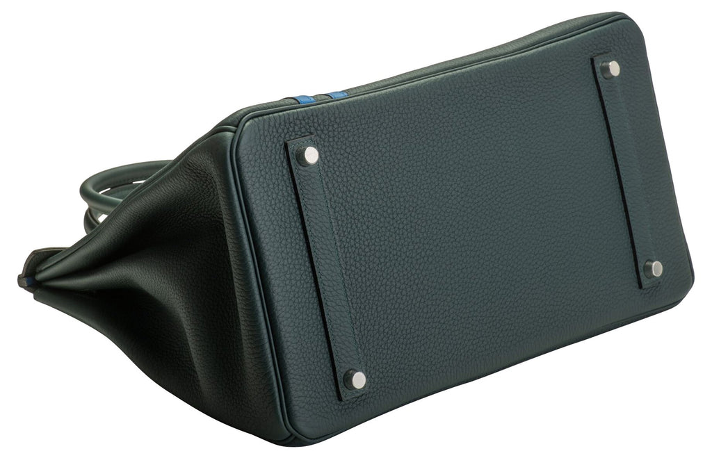 Hermès Vert Cypress 35cm Officier Birkin