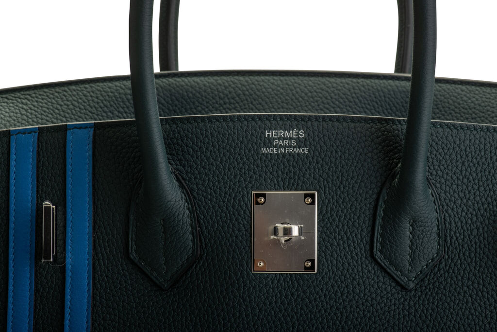 Hermès Vert Cypress 35cm Officier Birkin