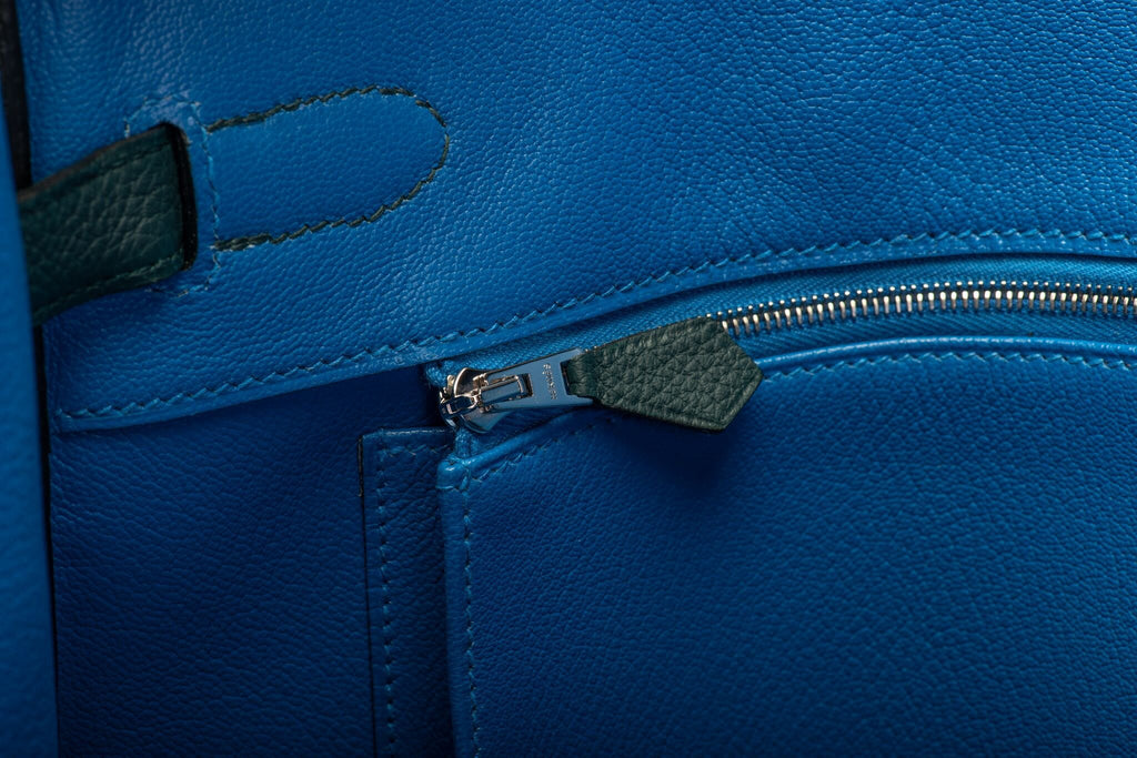 Hermès Vert Cypress 35cm Officier Birkin