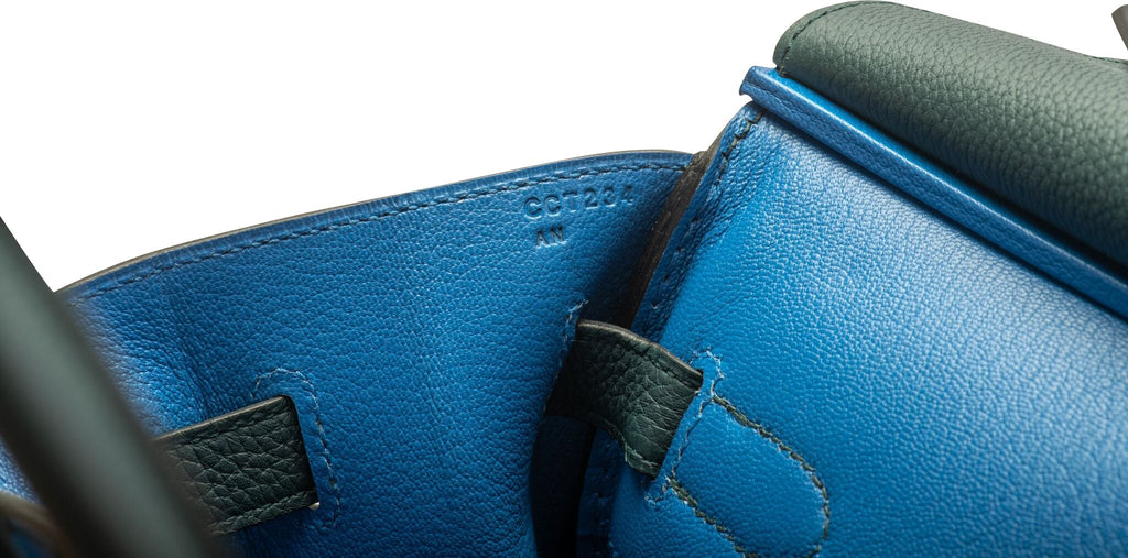 Hermès Vert Cypress 35cm Officier Birkin