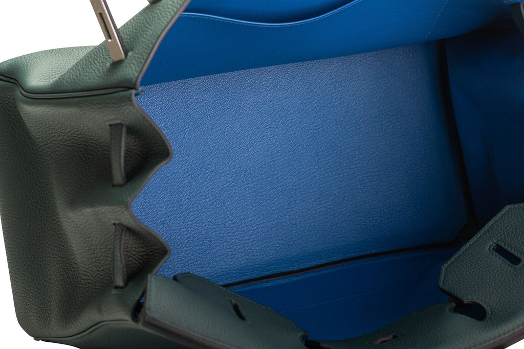 Hermès Vert Cypress 35cm Officier Birkin