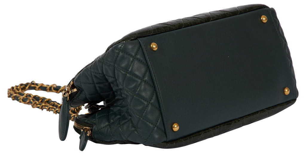 Chanel Forest Green 2-Tone Handbag