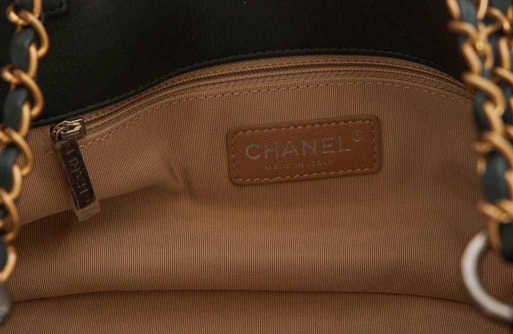 Chanel Forest Green 2-Tone Handbag
