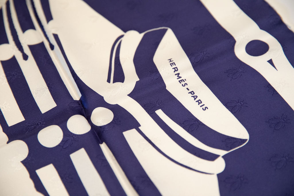 Hermès Lim.Ed. Purple Brandebourgs Scarf