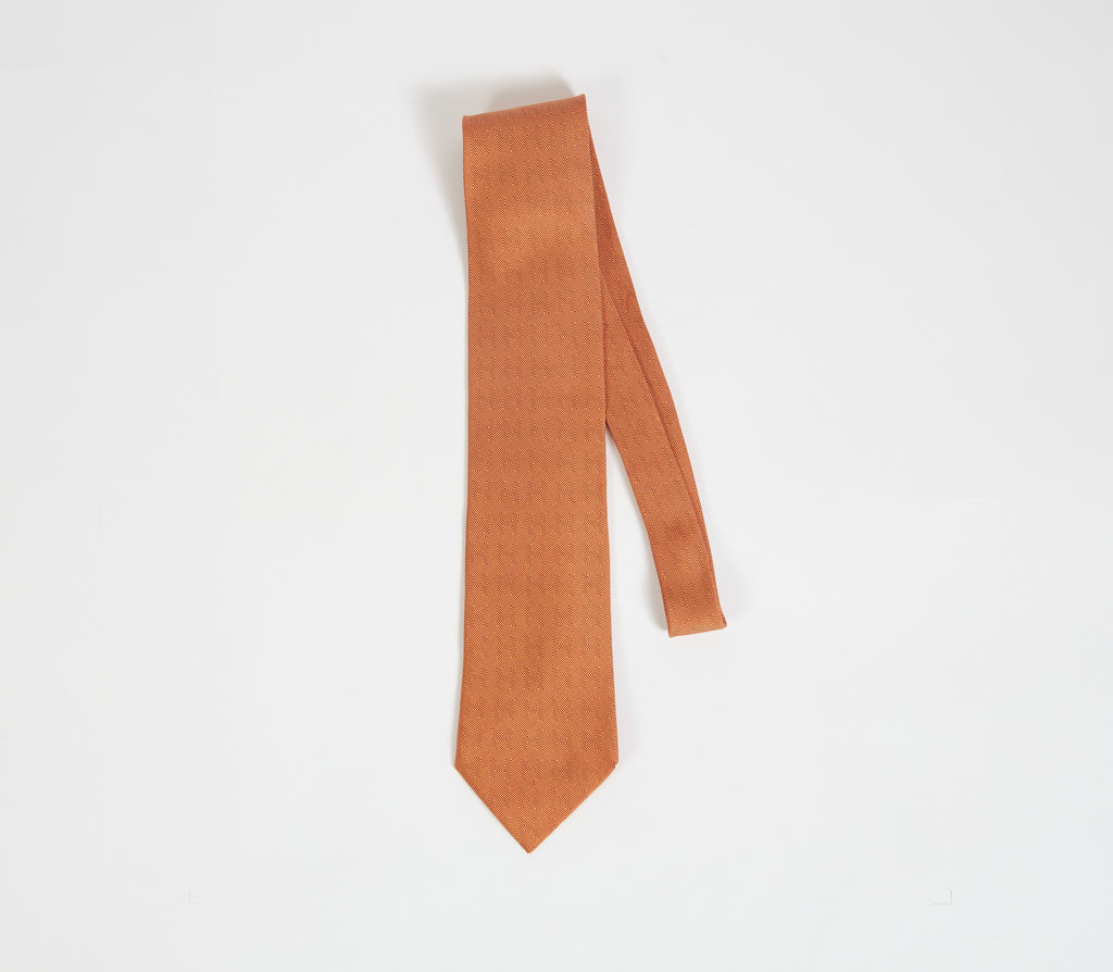 Hermès Orange Silk Tie w/ Box