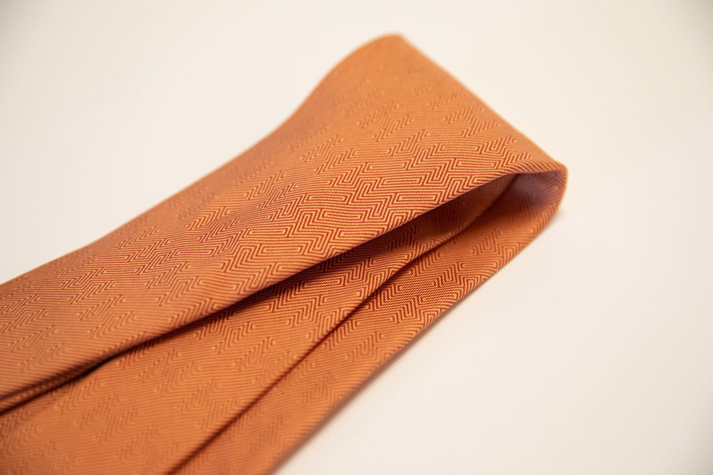 Hermès Orange Silk Tie w/ Box