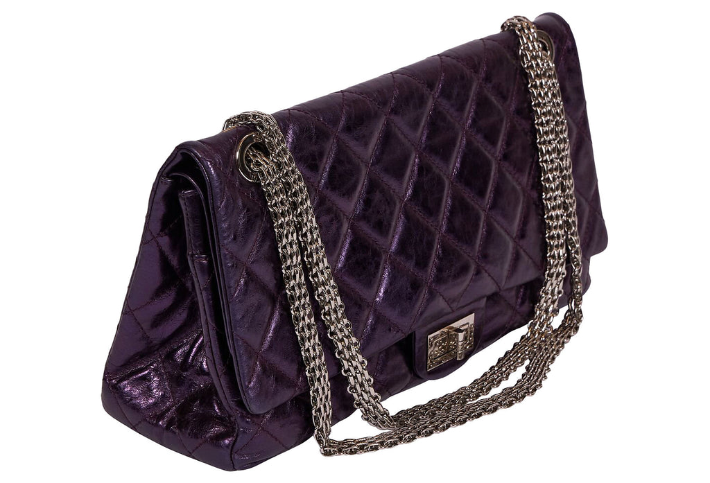 Chanel Purple Metallic Maxi Reissue Flap