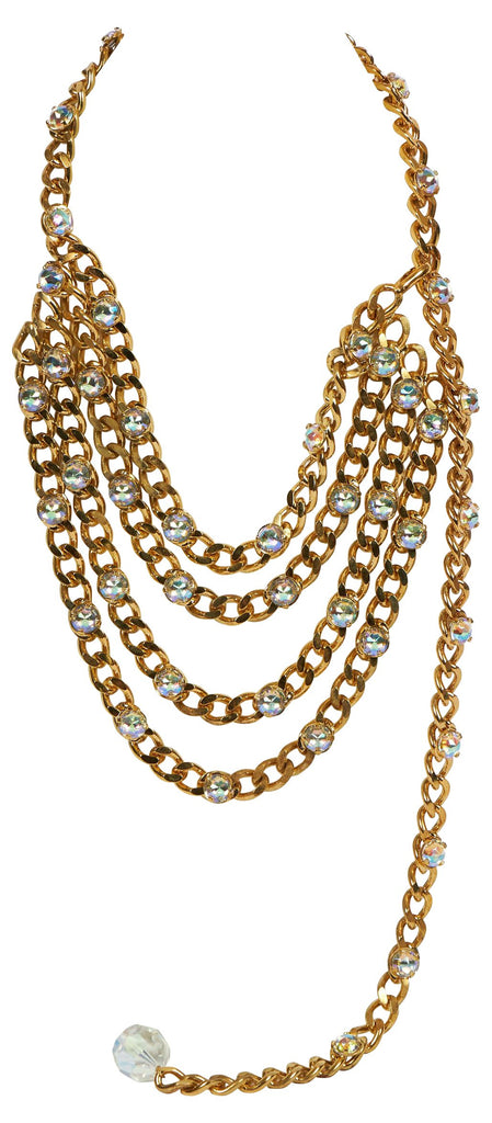 Chanel 4 Strand Rhinestone Necklace/Belt