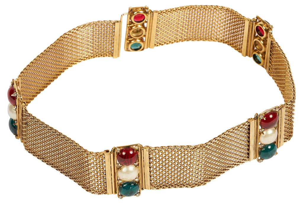 Chanel Rare Gripoix 70s Mesh Belt