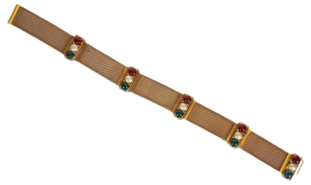 Chanel Rare Gripoix 70s Mesh Belt