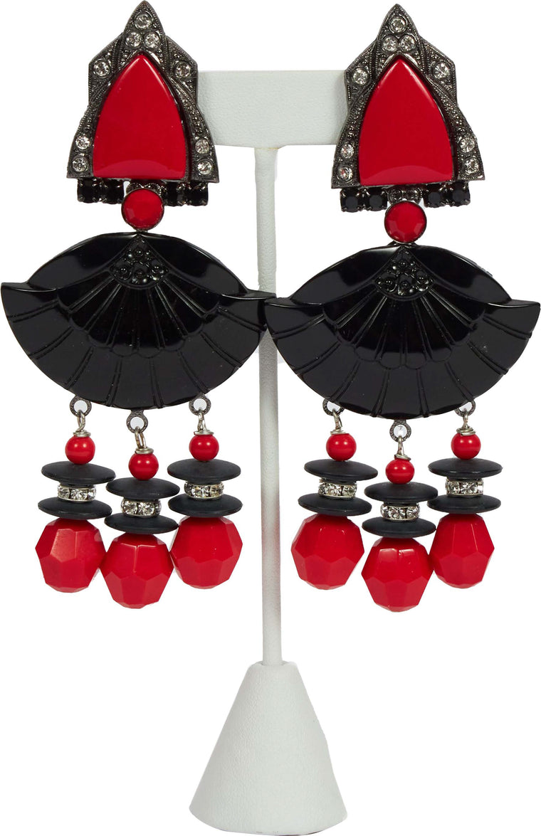 Vrba Original Art Deco Dangle Earrings