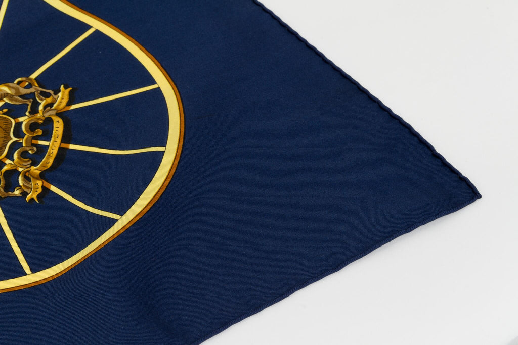 Hermès Blue Silk Springs Scarf by Ledoux