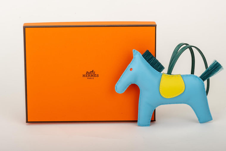 Hermès Grigri GM Rodeo Charm Turquoise