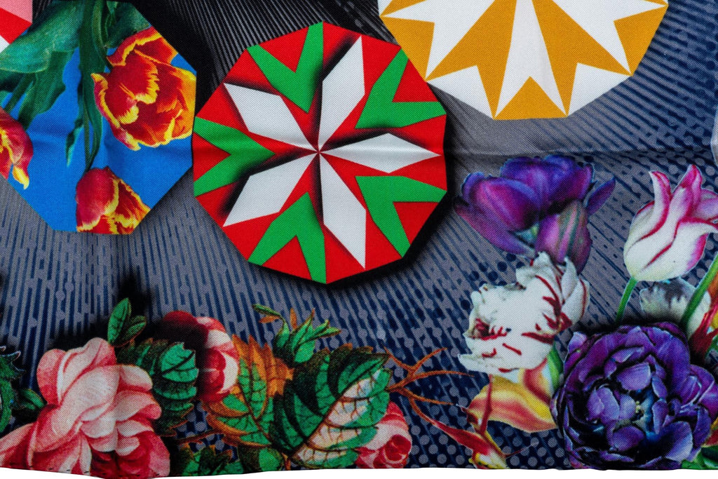 Lacroix New Blue Silk Multicolor Scarf