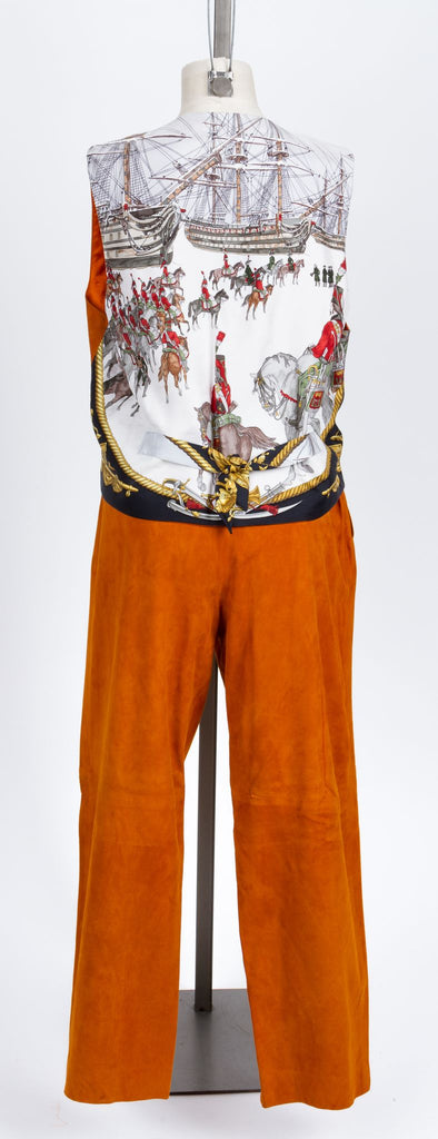 Hermès Lambskin Vest and Pants Set