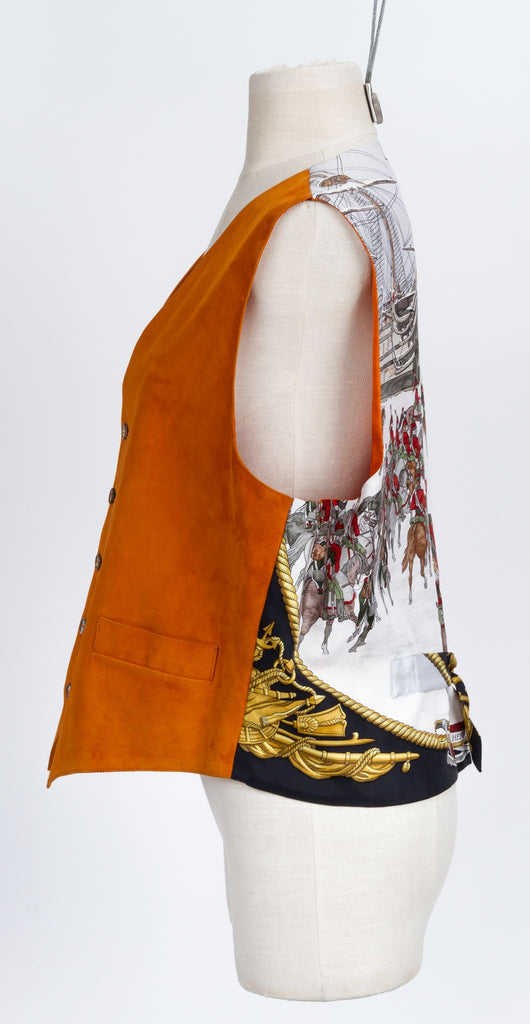 Hermès Lambskin Vest and Pants Set