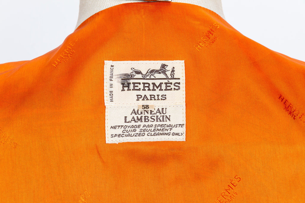 Hermès Lambskin Vest and Pants Set
