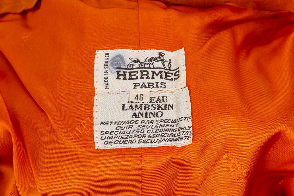 Hermès Lambskin Vest and Pants Set