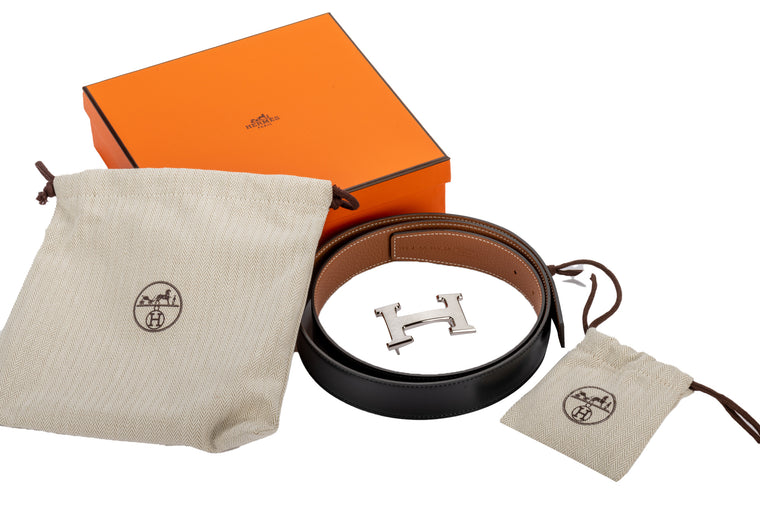 Hermes BNIB Black/Gold Unisex Belt