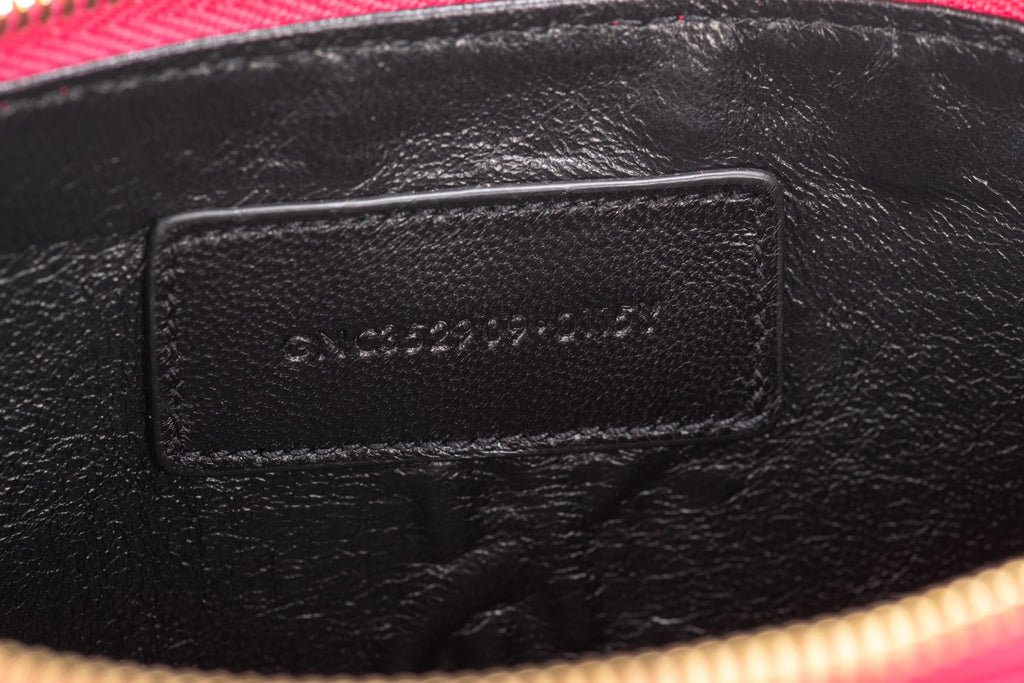 YSL Fuchsia Leather Wristlet Small Bag